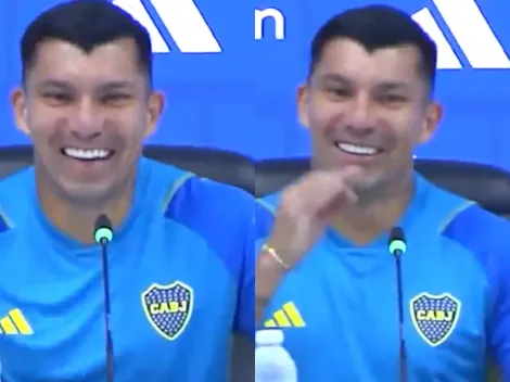 Video: Gary Medel saca carcajadas al final de su conferencia en Boca Juniors