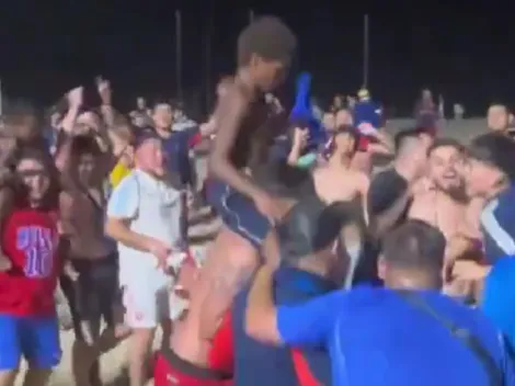 Video: Hinchas de la U llenan Río de Janeiro antes del duelo clave