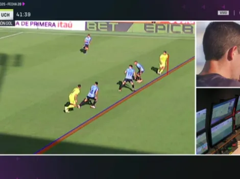 La indecente línea que tiró el VAR para anular el gol de la U