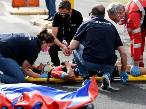 Video: así fue la terrible caída de Mikel Landa que lo sacó del Giro de Italia