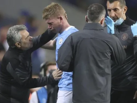 Durísimo golpe y afuera: De Bruyne salió lesionado de la final de Champions