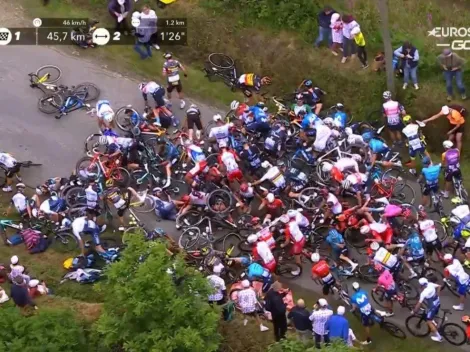 Terrible caída en el Tour de Francia: se fue al piso casi todo el pelotón