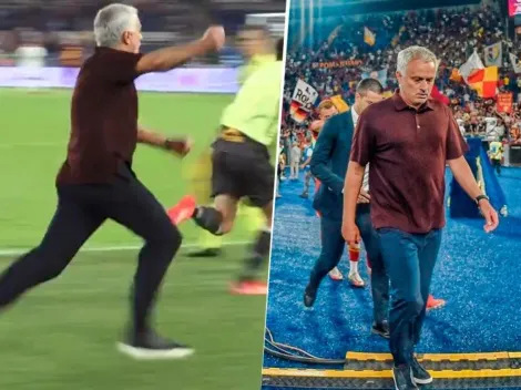 El Mourinho más loco: Roma hizo gol al último minuto y celebró como un Mundial