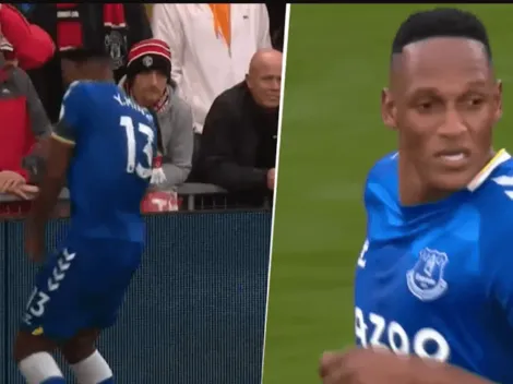 Yerry Mina la da la vuelta al mundo: el 'bailecito' que se mandó en el Old Trafford