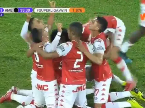 Video: Santa Fe despierta y un golazo de Pedroza pone apuros en América