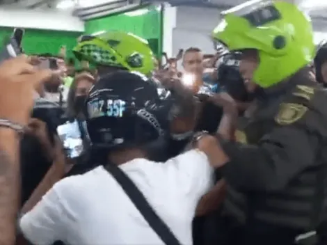 ¡Brutal! Así fue escoltado Deportivo Cali por ESMAD y Policía ante la multitud de hinchas