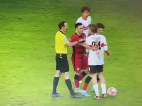 Video: ¡Santos Borré enfurece y va a la pelea con un jugador de Stuttgart!