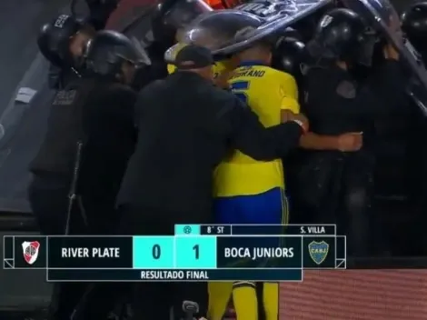 Agresiones, abucheos... Jugadores de Boca salen escoltados ante la furia de River