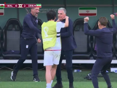 Jugador de Irán tuvo gracioso festejo con Carlos Queiroz en histórica victoria