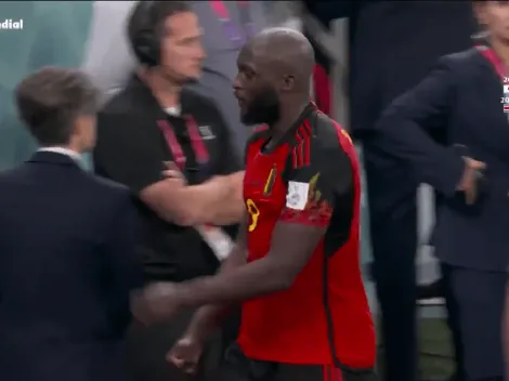 Lukaku destruye el banquillo con certero golpe tras la eliminación de Bélgica