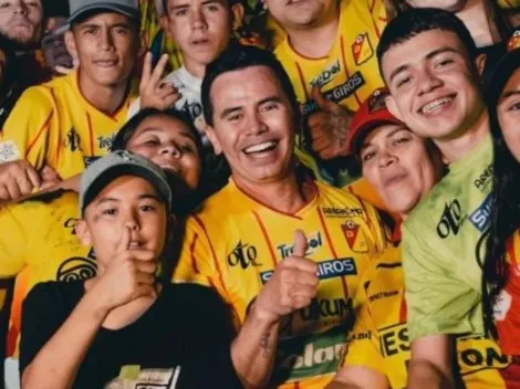 Jhonny Rivera enloquecido como hincha por la final del Pereira ante el DIM