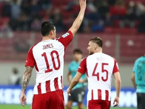 Así le fue a James Rodríguez en la goleada de Olympiacos sobre Volos