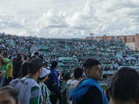 Monumental acompañamiento de la hinchada de Atlético Nacional en Envigado