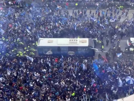 Video: impresionante acompañamiento a Millonarios en su llegada a El Campín