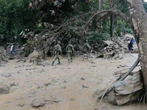 Video: el momento exacto en el que la avalancha de barro y agua arrasa en Quetame