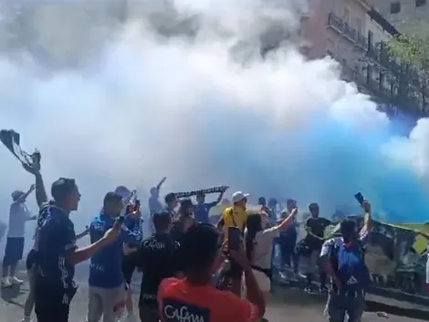 Hinchas de Millonarios se tomaron España: masivo acompañamiento para amistoso