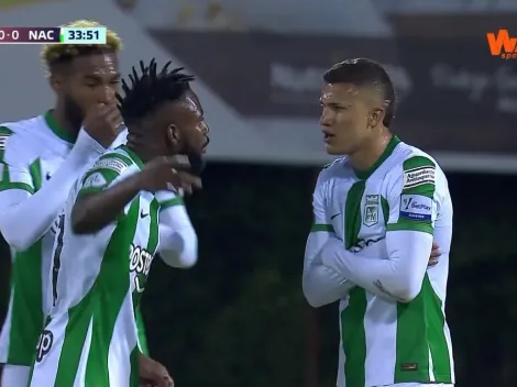 Jugadores de Atlético Nacional se pelearon por el gol de Águilas Doradas