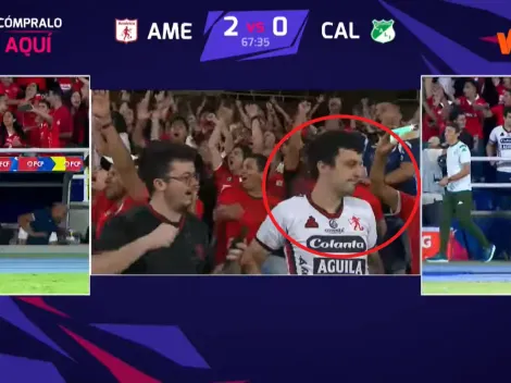 El hincha del Cali que se infiltró con la camisa de América y le tocó celebrar un gol