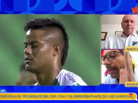 La discusión del presidente del Deportivo Cali y el representante del Chino Sandoval en TV