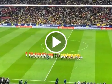 ¡Piel de gallina! Así sonó el himno en el Metropolitano en el partido de la Selección Colombia