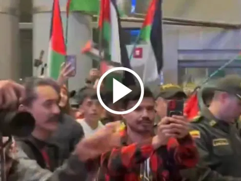 Atención Millonarios: Así fue el recibimineto de los hinchas de Palestino en Bogotá