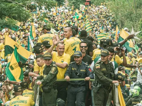 Gran recibimiento al campeón del fútbol colombiano en Bucaramanga