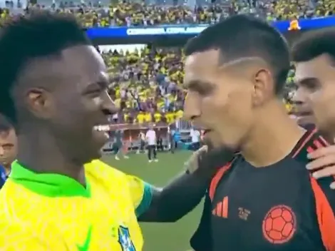 Gesto de grandeza: el saludo de Vinícius a Daniel Muñoz tras el empate de Brasil con la Selección Colombia