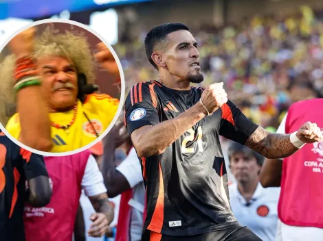 ¡Eufórico! La reacción de Valderrama al gol de Muñoz