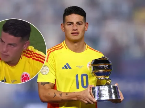 El llanto de James Rodríguez, tras perder la final de la Copa América