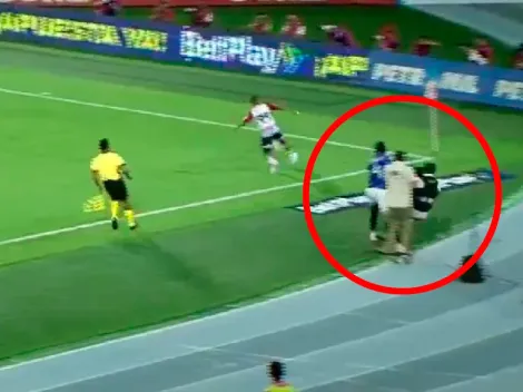 Video: jugador del Chicó arrolló a un camarógrafo de Win Sports