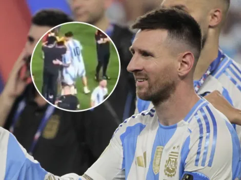 Video: Messi rompió el protocolo en la final por un jugador colombiano