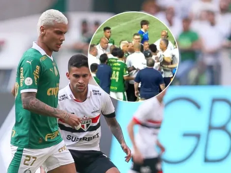 La pelea al final del Palmeiras vs. Sao Paulo en la que Richard Ríos se vio involucrado