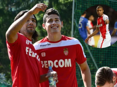 La publicación de Mónaco en la que aparecen Falcao, James y Mbappé juntos