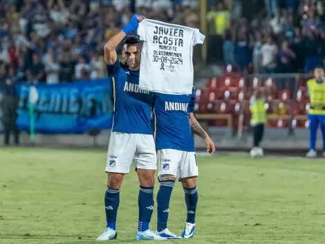 Falcao celebra su primer gol en Millonarios con una dedicatoria a Javier Acosta