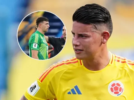 El mensaje que James le envió a Dibu por su gol con Colombia