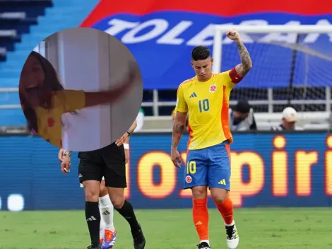 Publican la conmovedora reacción de la hija de James Rodríguez en el gol ante Argentina