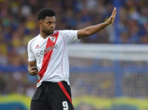 El 'fotón' de Miguel Borja en La Bombonera tras la victoria de River Plate