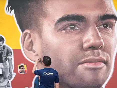 Hinchas de Santa Fe vandalizaron el mural de Falcao