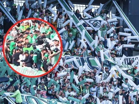 Hinchas de Nacional causan desmanes y peleas en las gradas de El Campín