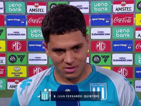 El llanto de Juanfer Quintero, tras ser figura y clasificar a Racing a la final