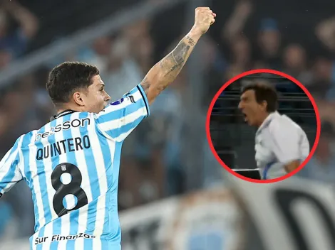 Festejo descontrolado: la reacción del DT de Racing al golazo de Juanfer