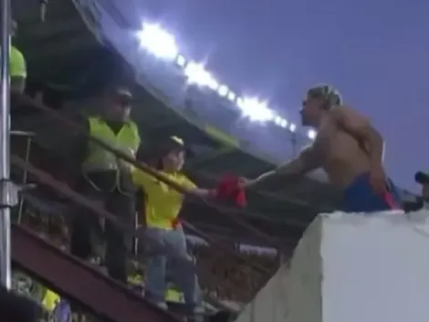 Richard Ríos le regaló su camiseta a una pequeña hincha y así reaccionó