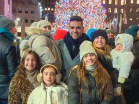 Así fue la Navidad de Falcao en Nueva York