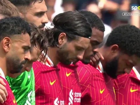 Conmovedor primer minuto de silencio de Liverpool tras el fallecimiento de Diogo Jota