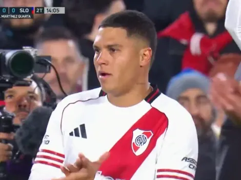 El recibimiento a Juan Fernando Quintero en su debut con River Plate
