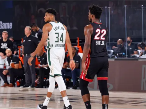 Jimmy Butler explains why Giannis Antetokounmpo didn't guard him late in Game 1