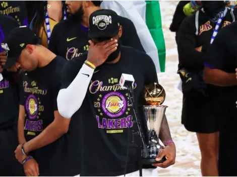 Emotional LeBron James reacts to winning Finals MVP