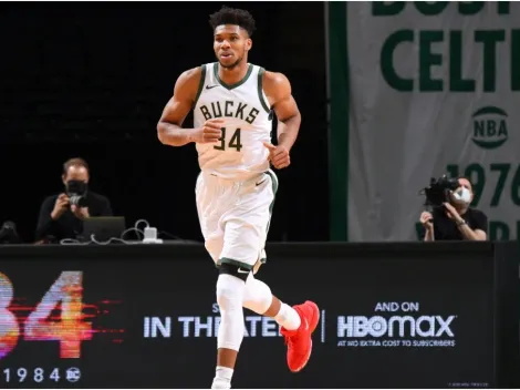 Giannis Antetokounmpo reacts after missing clutch free-throw vs Celtics