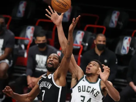 Giannis Antetokounmpo has the perfect description for Kevin Durant-James Harden duo