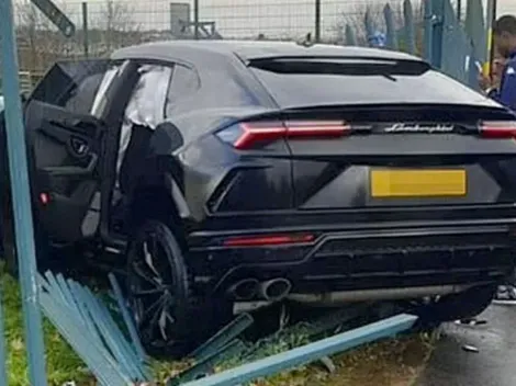 LOOK OUT! Aston Villa player Kortney Hause crashes his Lamborghini into a nursery school